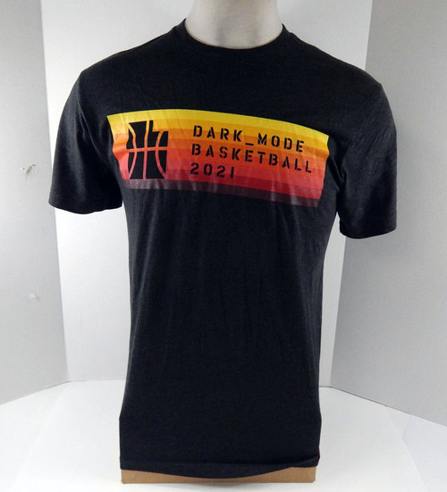 Mens Utah Jazz Authentic Grey T-Shirt Darkmode Sportiqe NWT L 50S