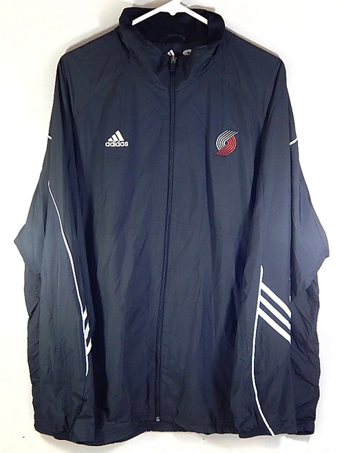 Portland Trail Blazers Adidas Climalite Team Warm Up Jacket Windbreaker Black XL