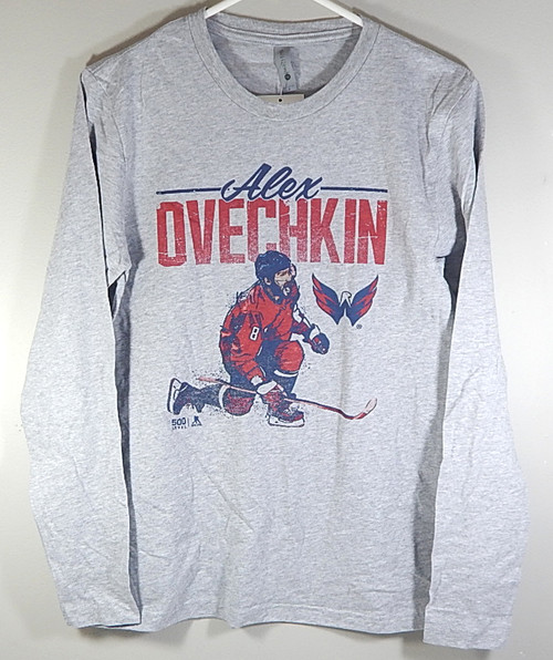 Alex Ovechkin Washington Capitals 500 Level NHLPA Long Sleeve Shirt Heather 2XL