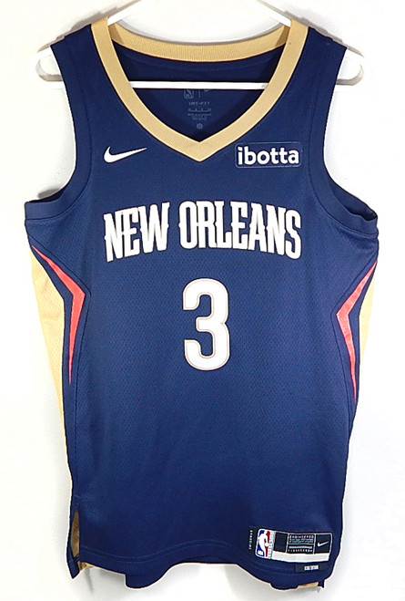 CJ McCollum New Orleans Pelicans Nike Swingman Icon Ibotta Jersey Navy New 36 XS