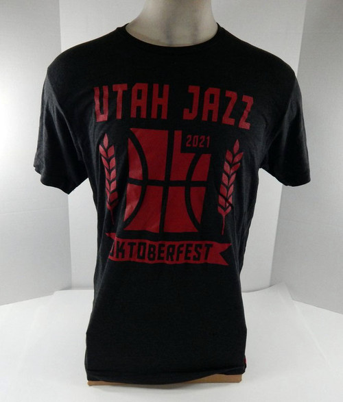 Mens Utah Jazz Authentic Grey T-Shirt Oktoberfest Sportiqe NWT XL 95S