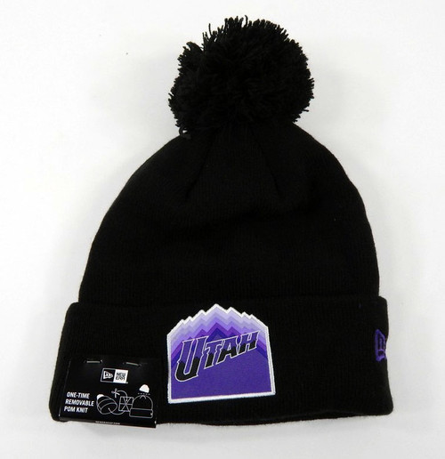Utah Jazz Authentic Black Beanie Hat New Era NWT OS 88S