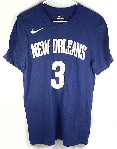 CJ McCollum #3 New Orleans Pelicans The Nike Tee T-Shirt Navy New Adult XL