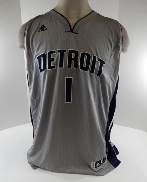 2015 Men Detroit Pistons Reggie Jackson #1 Swingman Grey Jersey Adidas NWT 2XL 7