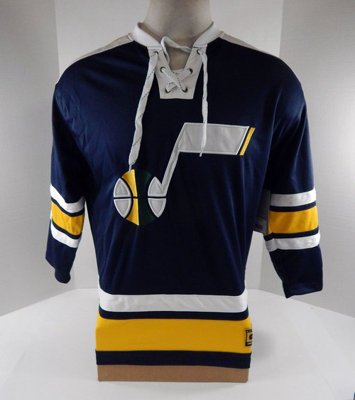 Mens  Utah Jazz  # Authentic Navy Hockey Jersey Colosseum NWT S  714643S