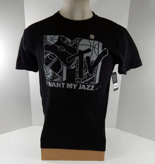 2022-23 Men's Utah Jazz Authentic Black T-Shirt MTV Collab NWT M 86S