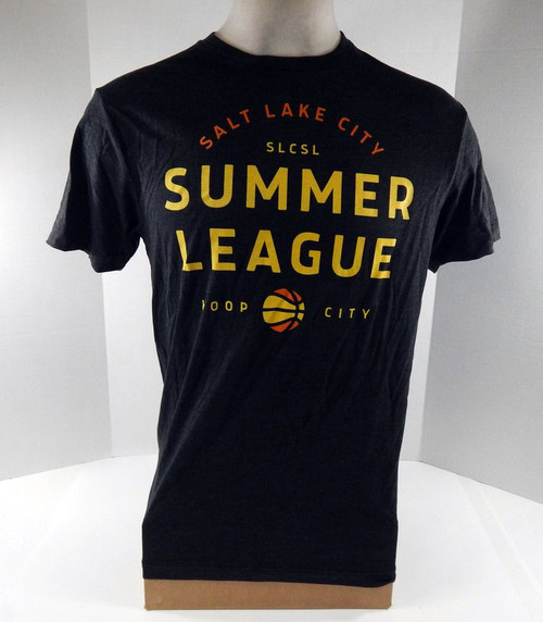 Mens Utah Jazz Authentic Black Shirt SLC Summer League Sportiqe NWT L 72S