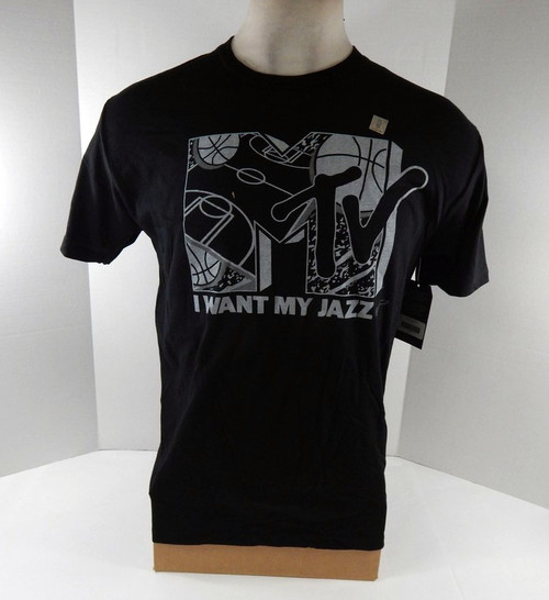 2022-23 Men's Utah Jazz Authentic Black T-Shirt MTV Collab NWT XL 87S