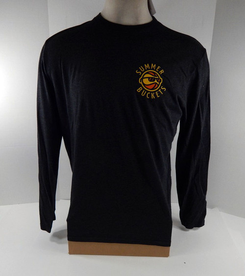 Mens Utah Jazz Grey LS T-Shirt Summer Buckets Salt Lake City Sportiqe NWT L 00S