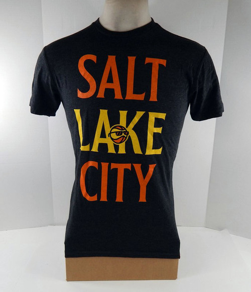 Mens Utah Jazz Authentic Grey T-Shirt Salt Lake City Sportiqe NWT S 01S