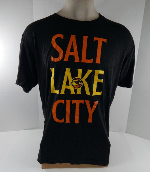 Mens Utah Jazz Authentic Grey T-Shirt Salt Lake City Sportiqe NWT 2XL 05S