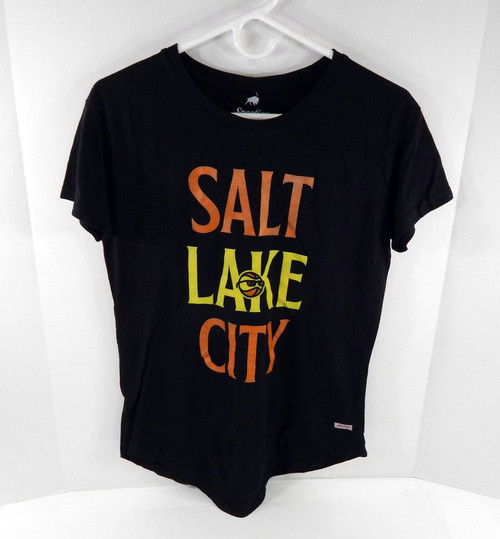 Womens Utah Jazz Authentic Black T-Shirt Salt Lake City Sportiqe NWT M 07S