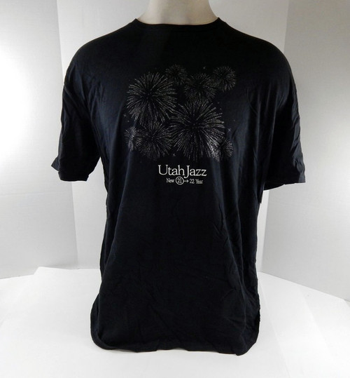 2021-22 Mens Utah Jazz Authentic Black T-Shirt New Year NWT 2XL 16S
