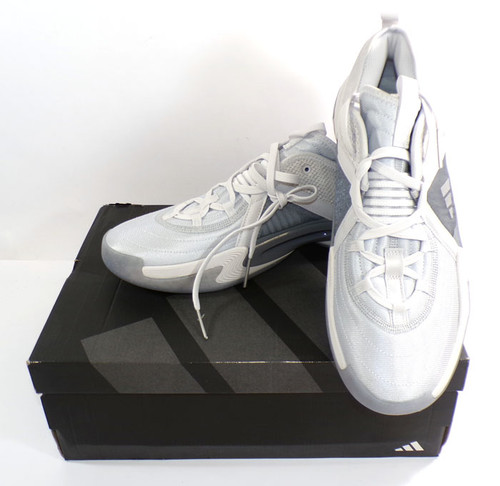 adidas Exhibit Select Men's Size 13 Basketball Shoes #ID5305 NIB Sil/Wh/Gry