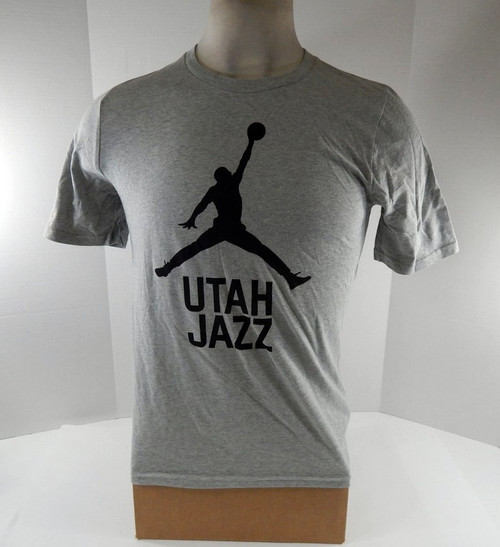 Youth Utah Jazz Authentic Grey T-Shirt Jordan NWT YXL 20S