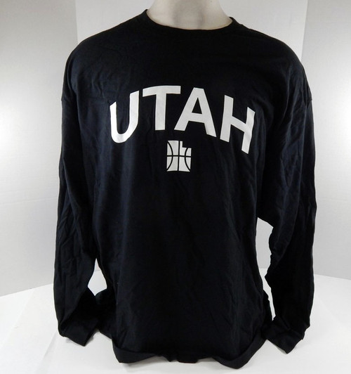 Mens Utah Jazz Authentic Black Long Sleeve T-Shirt City IOG NWT 3XL 56S