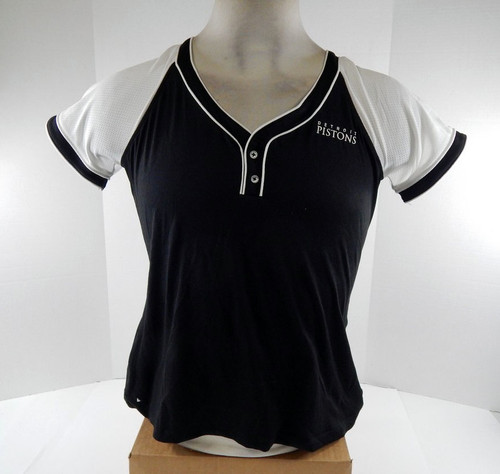 2015-16 Womens Detroit Pistons Authentic Black Shirt Closer Antigua NWT L 62S