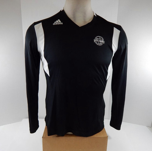 2013-14 Womens Detroit Pistons Black Long Sleeve Shirt Utility Adidas NWT L 66S