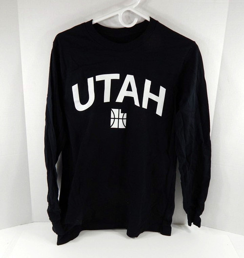 Mens Utah Jazz Authentic Black Long Sleeve T-Shirt City IOG NWT S 53S