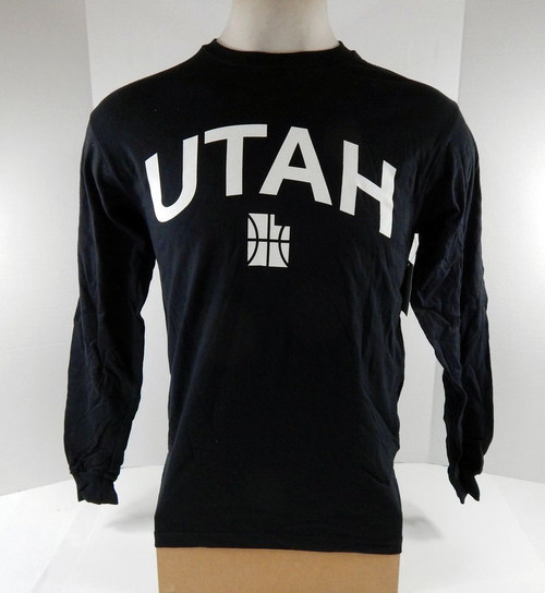 Mens Utah Jazz Authentic Black Long Sleeve T-Shirt City IOG NWT M 54S