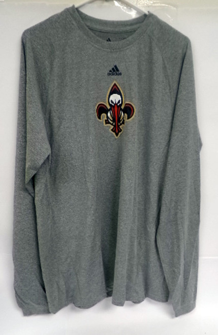 New Orleans Pelicans Team Issued Gray Long Sleeve  Shirt Size LT Style 2