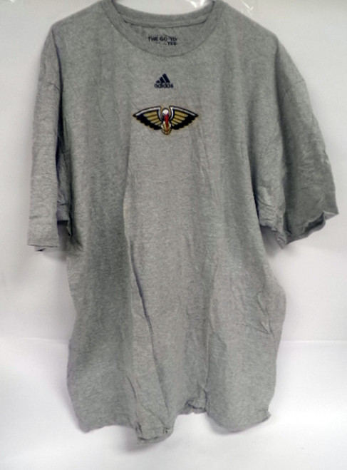New Orleans Pelicans Team Issued Gray Short Sleeve  Shirt Size 2XLT Style 1
