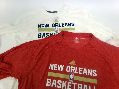 Lot of (2) New Orleans Pelicans Team Issued Basketball Training Shirts Size XLT