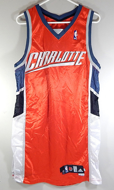 2008-09 Charlotte Bobcats Reebok Team Issued Blank Jersey Orange Stained 44 +2"