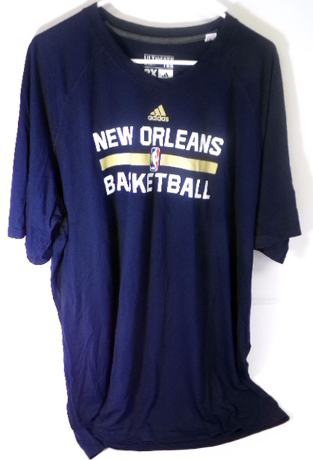 New Orleans Pelicans Team Issue Blue Short Sleeve Basketball Training Shirt Size 3XLT