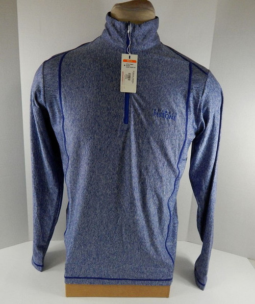 Mens Detroit Pistons Blue Tempo Quarter Zip Pullover Shirt Antigua NWT M 93S