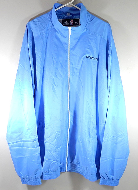 Charlotte Bobcats Adidas Team Issued Warm Up Jacket Windbreaker Blue 2XL +2"