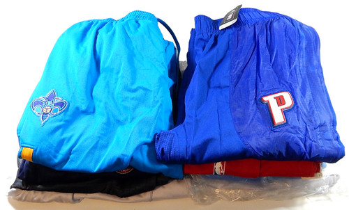 Lot of (8) NBA Warm Up Pants Adidas Jazz Pistons Hornets Pelicans Bobcats M-3XL