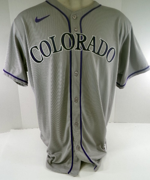 2025 Colorado Rockies Team Issued Gray Road Baseball Jersey Size 46T