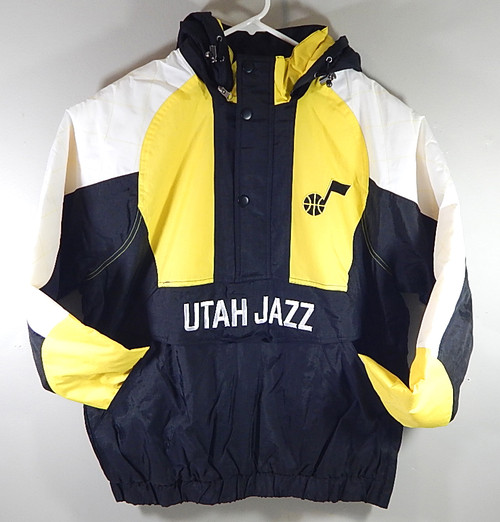 Utah Jazz Starter Team Issued Retro Throwback 1/2 Zip Winter Coat Jacket New M