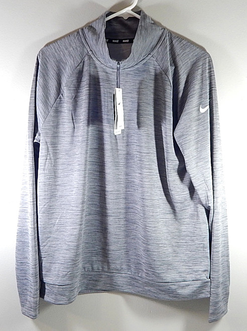 Nike Dri-Fit NBA Team Issued 1/4 Zip Up Long Sleeve Shirt Heather Gray New XS