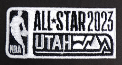2023 Utah Jazz AS Weekend Embroidered Black/White Commemorative Patch 1.5" x 3"