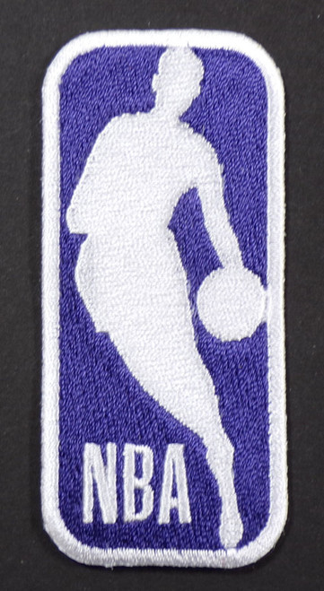 NBA Official Basketball Logo Purple/White Border Embroidered Patch 1.5" x 3"