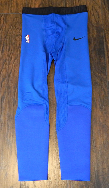 Nike NBA Basketball Team Issued Padded Compression Pants Blue Large Tall