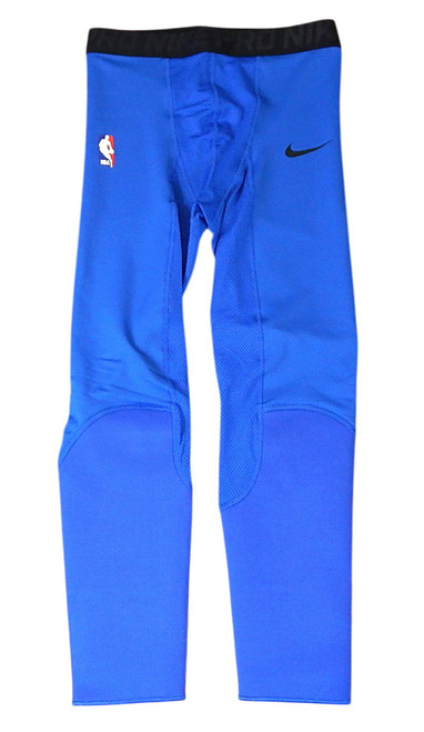 Nike NBA Basketball Team Issued Padded Compression Pants Blue Large Tall