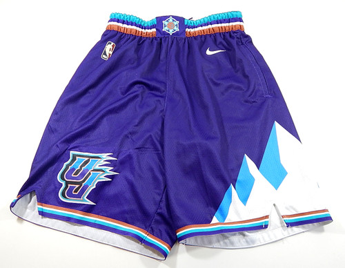 Utah Jazz Nike Dri-Fit NBA HWC Nights Team Issued Basketball Shorts Size 30