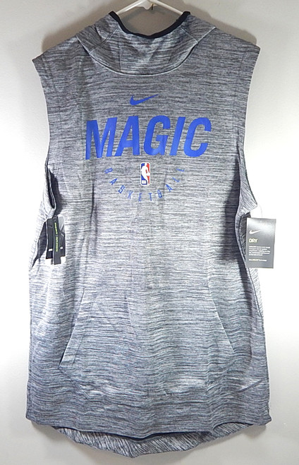 Orlando Magic Nike Dri-Fit Team Issued Sleeveless Hoodie Heather Medium Tall