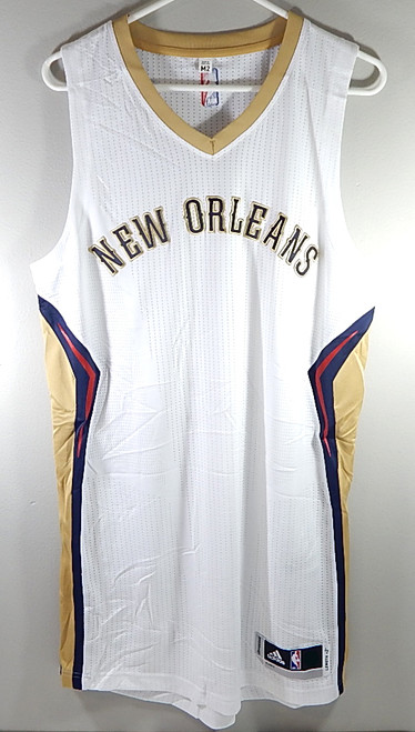 New Orleans Pelicans Adidas Team Issued Practice Basketball Jersey White 4XL +4"