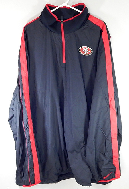 San Francisco 49'ers Nike NFL On Field Team Issued 1/4 Zip Up Windbreaker 4XL