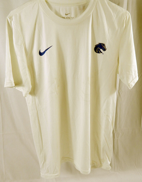 Boise State Broncos Team Issued White Football T-Shirt Size S