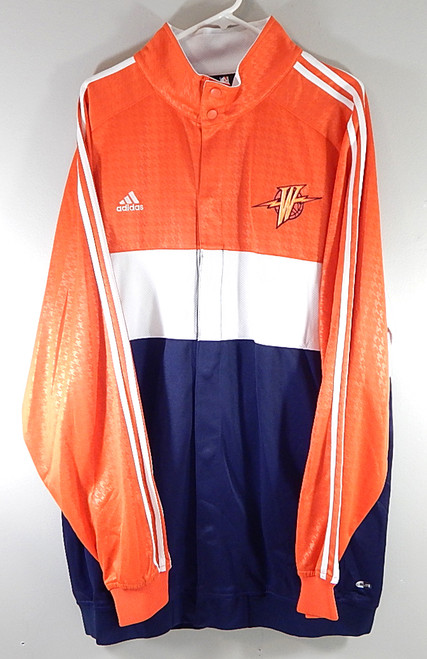 Golden State Warriors Adidas Warm Up Jacket Orange White Blue 3XL Tall