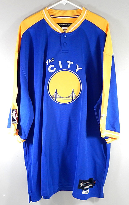 San Francisco Warriors 1966-67 Reebok Hardwood Classics Warm Up Shirt Blue 4XLT