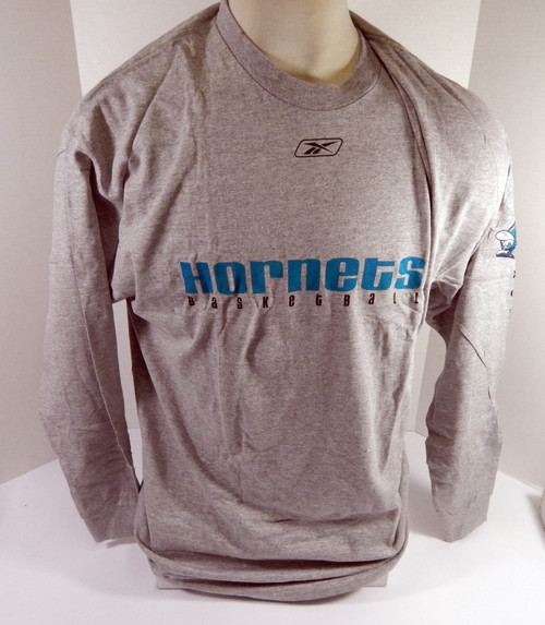 2000s Charlotte Hornets Team Issued Grey Longsleeve Shirt L DP61978