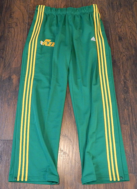 Utah Jazz Adidas 3 Stripe Team Issued Warm Up Pants Green New 3XL Tall