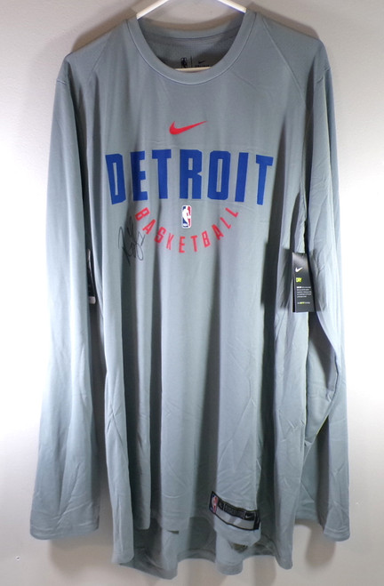 Reggie Jackson Signed Detroit Pistons Nike Long Sleeve Shirt Auto Autograph XLT