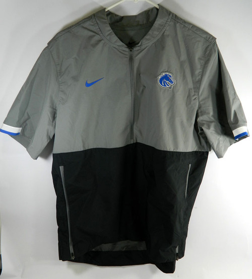 Boise State Broncos Nike Black & Gray Short Sleeve Windbreaker Top Size XL